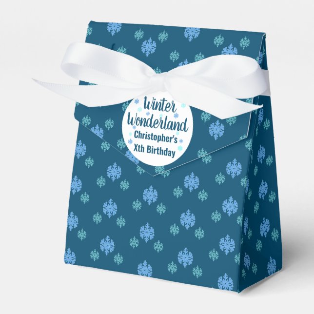 Winter Wonderland Birthday Geschenkschachtel (Vorderseite)