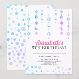 Winter Wonderland Birthday Party Einladung