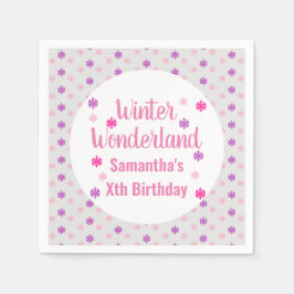 Winter Wonderland Birthday Serviette
