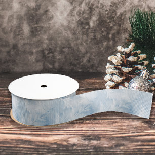 Winter Wonderland Blau frostiges Muster Ripsband