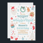 Winter Wonderland Blue Christmas Geburtstagsparty Einladung<br><div class="desc">Winter Wonderland Blue Christmas Geburtstagsparty Einladung</div>