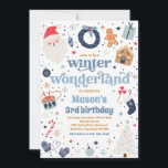 Winter Wonderland Blue Christmas Geburtstagsparty Einladung<br><div class="desc">Winter Wonderland Blue Christmas Geburtstagsparty Einladung</div>