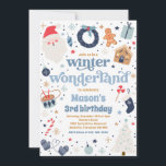 Winter Wonderland Blue Christmas Geburtstagsparty Einladung<br><div class="desc">Winter Wonderland Blue Christmas Geburtstagsparty Einladung</div>