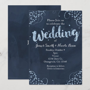Winter Wonderland Blue & Simple Weditation Einladu Einladung