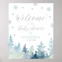 Winter Wonderland Boy Baby Dusche Begrüßungszeiche