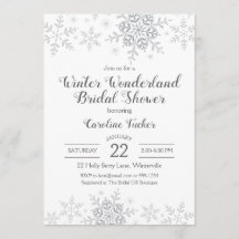 Winter Wonderland Brautparty Silver Snowflakes