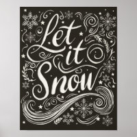 Winter Wonderland Chalkboard Lassen Sie es schneie