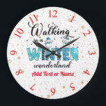 Winter Wonderland Customize Große Wanduhr<br><div class="desc">Winter Wonderland Customize Large Clock - (Type BOKI412 in the site search (browser) to see the offer of all my creations. Thanks. ) - See my other products and collections,  choose a gift for you and your dear ones.
Thanks for buying in my store. Come again. :)</div>