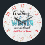 Winter Wonderland Customize Große Wanduhr<br><div class="desc">Winter Wonderland Customize Large Clock - (Type BOKI412 in the site search (browser) to see the offer of all my creations. Thanks. ) - See my other products and collections,  choose a gift for you and your dear ones.
Thanks for buying in my store. Come again. :)</div>