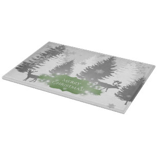 Winter Wonderland Cutting Board - Green Schneidebrett
