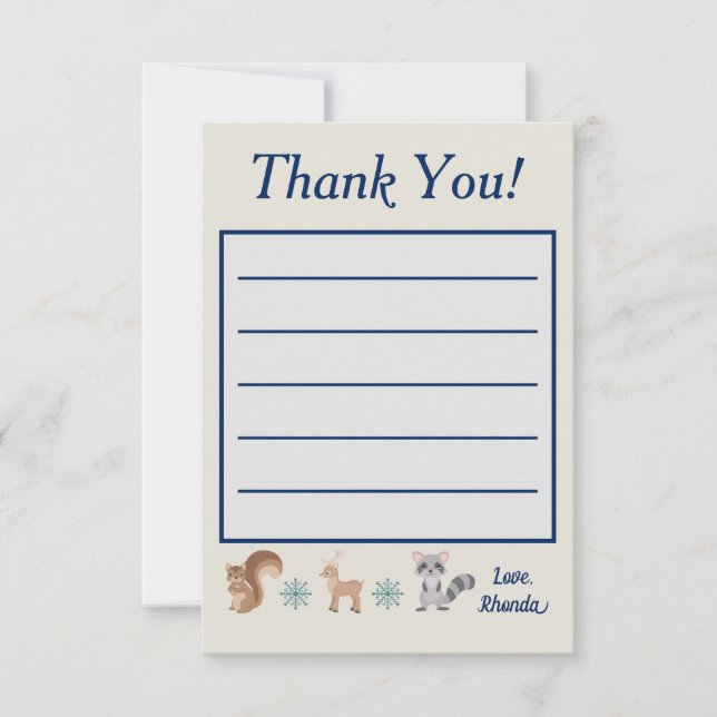 Winter Wonderland Dankeskarte (Vorderseite)