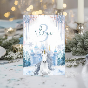 Winter Wonderland Einhorn Tischnummer