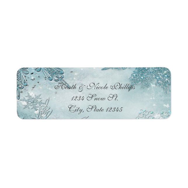 Winter Wonderland Elegante Magische Schneeflocken (Vorne)