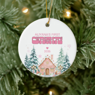 Winter Wonderland Erste Weihnachtszeit Custom Foto Keramik Ornament
