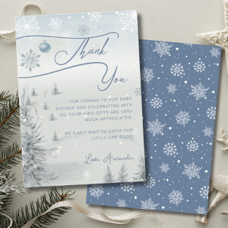 Winter Wonderland Es ist kalt draußen Baby Shower Dankeskarte