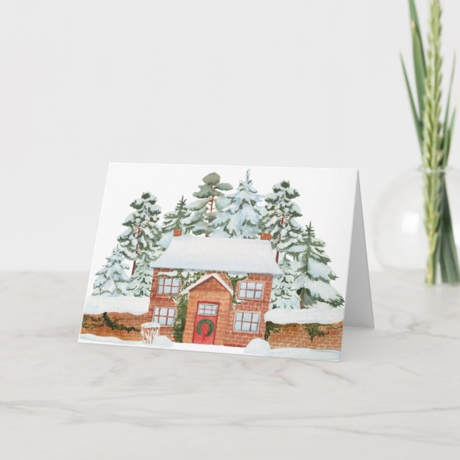 Winter Wonderland Feiertagskarte (Vorderseite)
