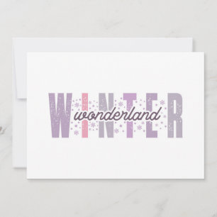 Winter Wonderland - Festive Typografie Kunst Karte
