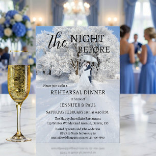 Winter Wonderland Fine Art Probedinner Einladung