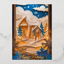 Winter Wonderland Foil Card Folieneinladung