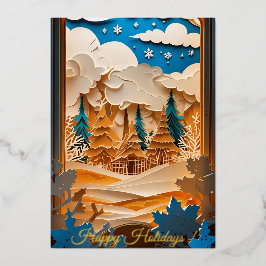 Winter Wonderland Foil Card Folieneinladung