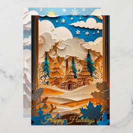 Winter Wonderland Foil Card Folieneinladung