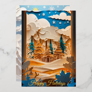 Winter Wonderland Foil Card Folieneinladung