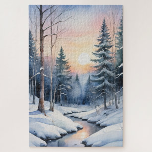 Winter Wonderland Forest Landschaft