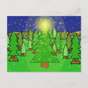Winter Wonderland Forest Postkarte