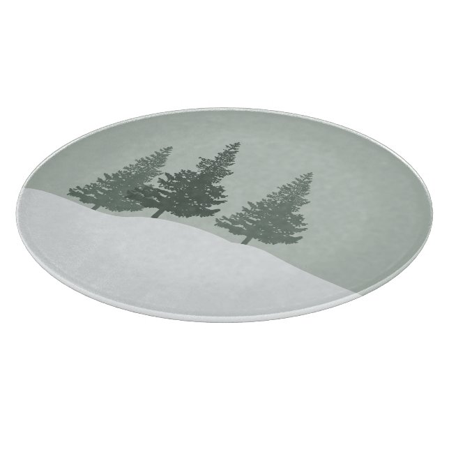 Winter Wonderland Forest Trees Schneidebrett (Ecke)