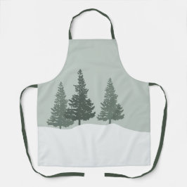 Winter Wonderland Forest Trees Schürze