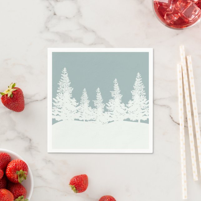 Winter Wonderland Forest Trees Serviette (Beispiel)