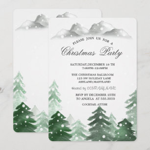 Winter Wonderland Forest Weihnachts-Party Einladung