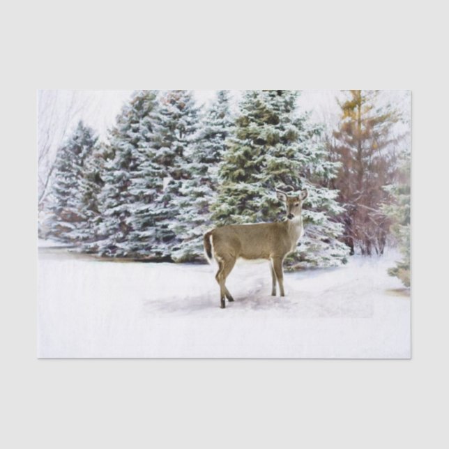 Winter Wonderland Forest with Dei Christmas Craft Seidenpapier (Vorderseite)