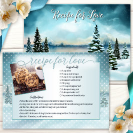 Winter Wonderland Foto Bridal Rezept Karte