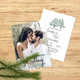 Winter Wonderland Foto Hochzeit Einladung