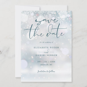 Winter Wonderland Foto Snow Wedding Save The Date