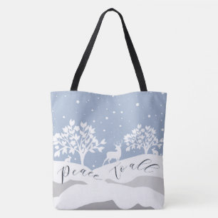 Winter Wonderland Frieden für Alle Tragetasche Tasche