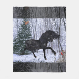 Winter Wonderland Friesenpferd 2 Decke