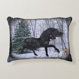 Winter Wonderland Friesian Pferd 2 Kissen