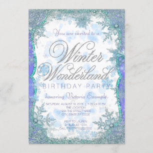 Winter Wonderland Frozen Geburtstagsfeier Einladung