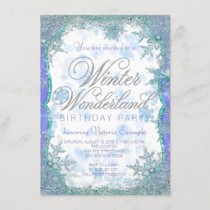 Winter Wonderland Frozen Geburtstagsparty Einladung