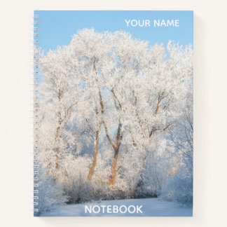 Winter Wonderland Frozen Panorama Foto Notebook Notizbuch