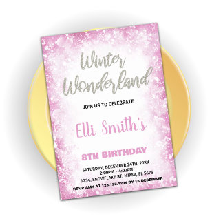 Winter Wonderland Geburtstagseinladungen Cloud Pin Einladung