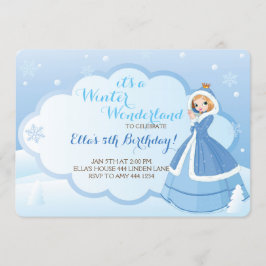 Winter Wonderland Geburtstagsparty Einladungen