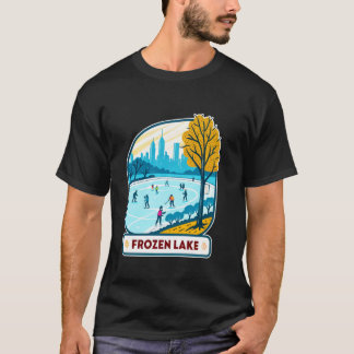 Winter Wonderland Gefrorener See Hockey T-Shirt