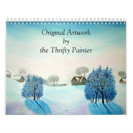 Winter Wonderland Gemälde Original Landschaften Kalender
