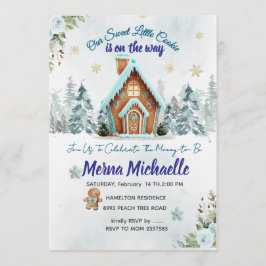 Winter wonderland Gingerbread Baby Shower Einladung