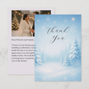 Winter Wonderland Hochzeit Wohnung Danke Karte