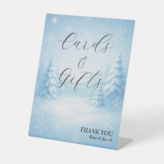Winter Wonderland Hochzeitskarten & Geschenke Schi Sockelschild
