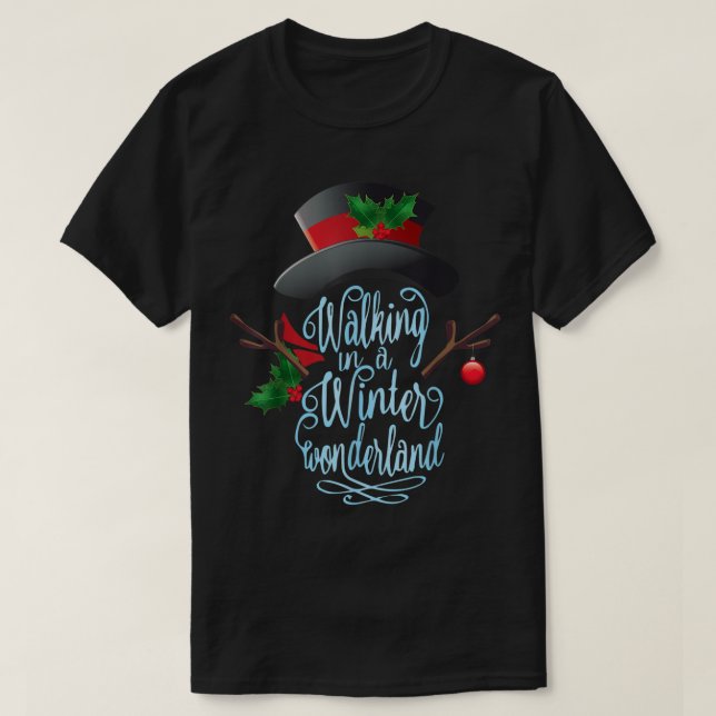 Winter Wonderland Holiday Art T-Shirt (Design vorne)